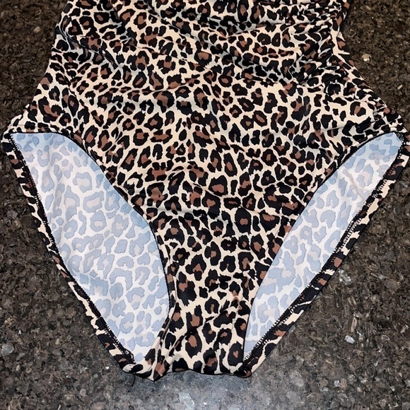 Aqua Green Animal Print One Piece Swimsuit - Picture 4 of 6